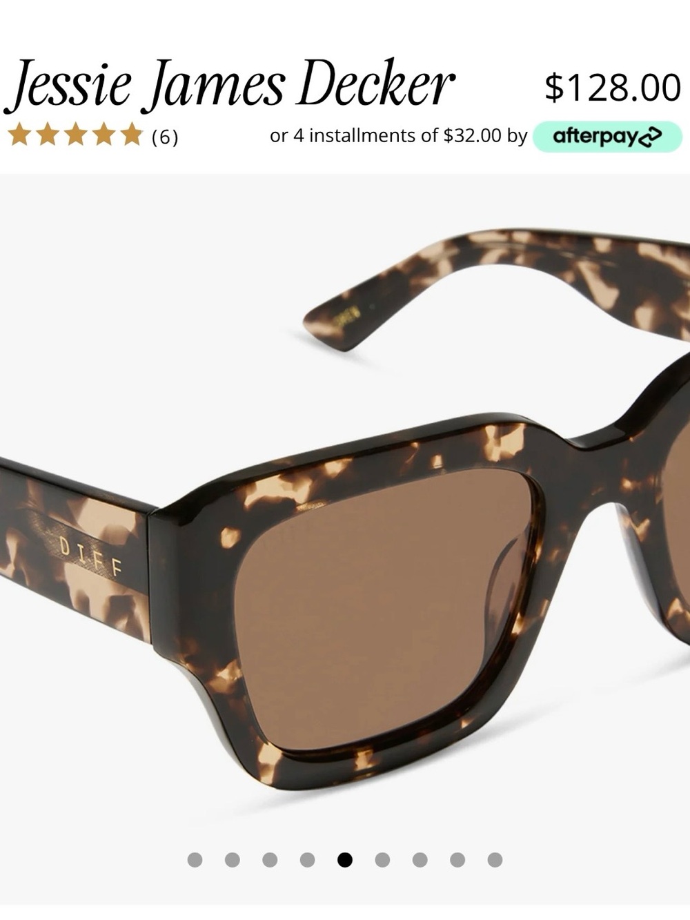 Diff Woman Jessie James Decker
Loren Espresso Tortoise Brown Sunglasses New